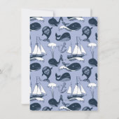 Ahoy! Einladung für die Kinderdusche von Nautical  (Rückseite)