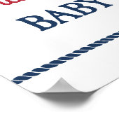 Ahoy Es ist ein Baby-Baby-Dusche Begrüßungszeichen Poster (Ecke)