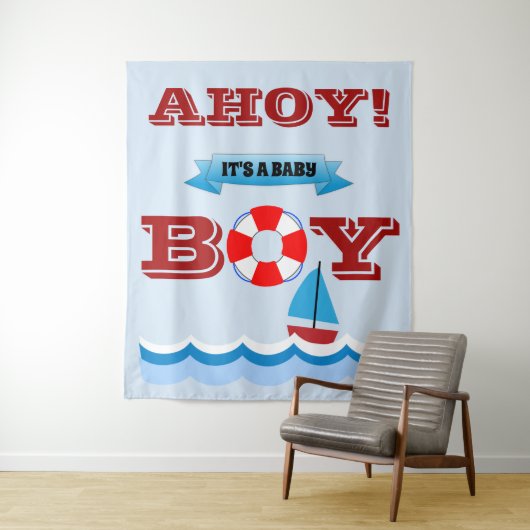 Ahoy! Es ist ein Baby Boy Tapestry Wandteppich (Beispiel)