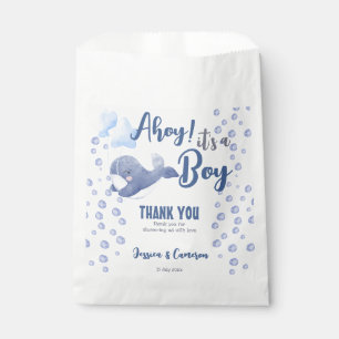 Ahoy es ist ein Baby Dusche blauen Wal Brauch Brau Geschenktütchen