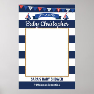Ahoy Es ist ein Baby Dusche Foto Prop Frame Poster
