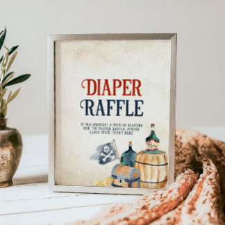 Ahoy Es ist ein Baby Duschkabine Windeln Raffelzei Poster
