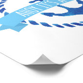 Ahoy Es ist ein Baby-Duschzeichen Poster (Ecke)