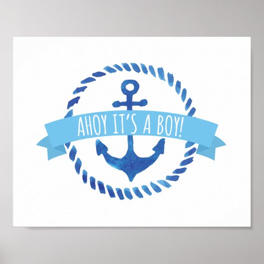 Ahoy Es ist ein Baby-Duschzeichen Poster (Vorne)