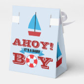 Ahoy Es ist ein Baby Junge, Gefallen Box Geschenkschachtel (Rückseite)