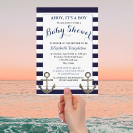Ahoy Es ist ein Baby Nautical Baby Shower Einladun Einladung