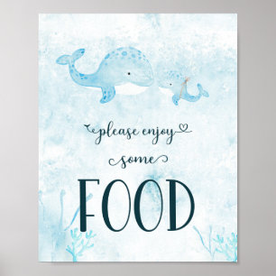 Ahoy Es ist ein Baby Nautical Baby Shower Food Sig Poster