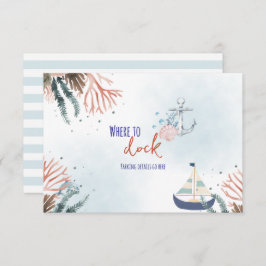 Ahoy Es ist ein Baby Nautical Baby Shower Umkleide Begleitkarte