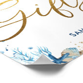 Ahoy Es ist ein Baby Nautical Boat Babydusche Gesc Poster (Ecke)