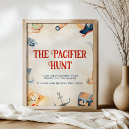 Ahoy Es ist ein Baby Shower Schnuller Hunt Sockelschild