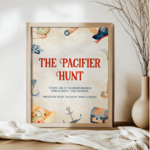 Ahoy Es ist ein Baby Shower Schnuller Hunt Sockelschild