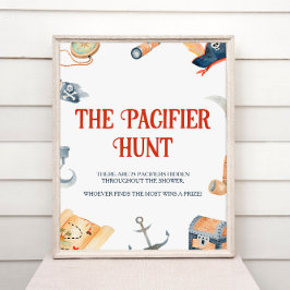 Ahoy Es ist ein Baby Shower Schnuller Hunt Sockelschild