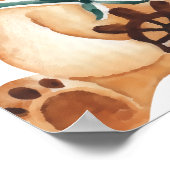 Ahoy es ist ein Baby Teddy Bär Baby Dusche Willkom Poster (Ecke)