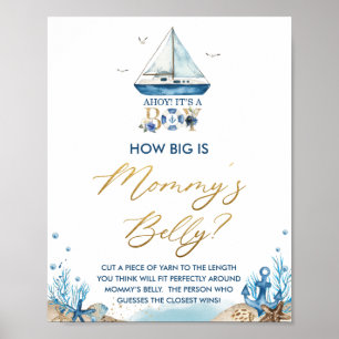 Ahoy Es ist ein Boy Nautical Wie groß ist Mama's B Poster
