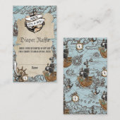 Ahoy Es ist ein Boy Pirate Baby Dusche Windel Begleitkarte (Vorne/Hinten)