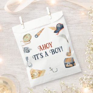 Ahoy Es ist ein Boy Pirate Baby Shower Fevor Tasch Geschenktütchen
