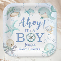 Ahoy, es ist ein Junge Baby-Einweihungsfeier Seem