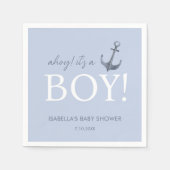 Ahoy! Es ist ein Junge | Babydusche Serviette (Vorderseite)