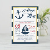 Ahoy! Es ist ein Junge! Einladung (Stehend Vorderseite)