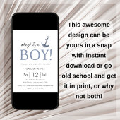 Ahoy! Es ist ein Junge | Einladung der Babydusche