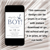 Ahoy! Es ist ein Junge | Einladung der Babydusche