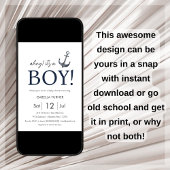 Ahoy! Es ist ein Junge | Einladung der Babydusche