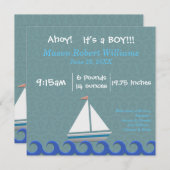 Ahoy, es ist ein Junge - Geburtsankündigung Ankündigung (Vorne/Hinten)