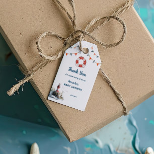Ahoy, es ist ein Junge, Nautical Baby Shower Geschenkanhänger