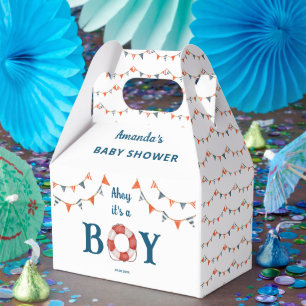 Ahoy, es ist ein Junge, Nautical Baby Shower Geschenkschachtel