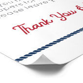 Ahoy Es ist ein Junge Nautical Shower Windeldrehze Poster (Ecke)