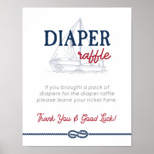 Ahoy Es ist ein Junge Nautical Shower Windeldrehze Poster