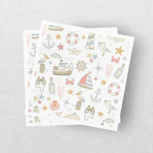Ahoy, es ist ein Junge, nautische Babyparty Serviette