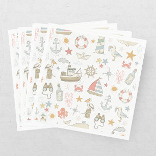 Ahoy, es ist ein Junge, nautische Babyparty Serviette
