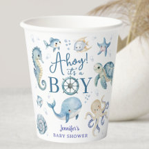 Ahoy, es ist ein Junge, nautische Segler-Baby-Part