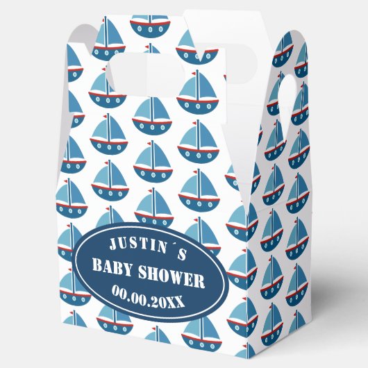 Ahoy Es ist ein Junge! nautisches Baby-Dusche Part Geschenkschachtel (Geöffnet)