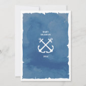 Ahoy Es ist ein Junge Pirate Ship Nautical Baby Du Einladung (Rückseite)