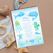 ahoy es ist ein Junge unter der Babydusche Einladung