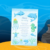 ahoy es ist ein Junge unter der Babydusche Einladung