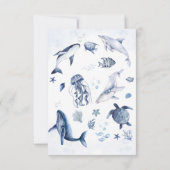 Ahoy! Es ist ein Junge, unter der Sea Boy Baby Dus Dankeskarte (Rückseite)