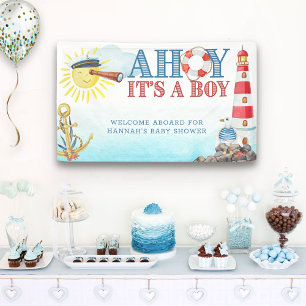 Ahoy, es ist ein Junge - Willkommen zur nautischen Banner
