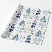 Ahoy! Es ist ein Kolibris unter dem Meer Geschenkpapier (Ungerollt)