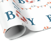 Ahoy Es ist ein männlicher Nautiker Geschenkpapier (Rolleneckpunkt)