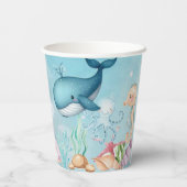 Ahoy! Es ist eine Baby Blue Baby Dusche Pappbecher (Rückseite)