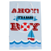 Ahoy Es ist eine Baby Boy Geschenktasche Mittlere Geschenktüte (Vorderseite)
