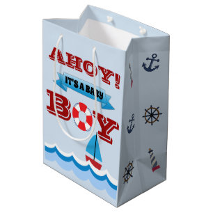 Ahoy Es ist eine Baby Boy Geschenktasche Mittlere Geschenktüte