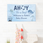 Ahoy Es ist eine Baby-Dusche für junge Meerestiere Banner (Insitu)