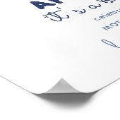 AHOY Es ist eine Baby-Dusche für Jungen Poster (Ecke)