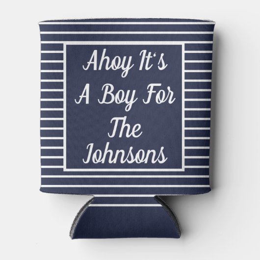 Ahoy es ist eine Baby-Dusche kann kühler Dosenkühler (Vorderseite)