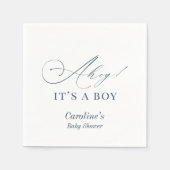 Ahoy! Es ist eine Baby-Dusche Navy Blue Serviette (Vorderseite)