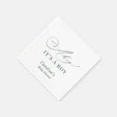 Ahoy! Es ist eine Baby-Dusche Navy Blue Serviette (Ecke)